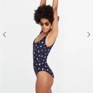 Madewell Second Wave Tank One-Piece Swimsuit in Confetti Floral